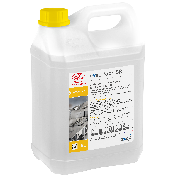 EXEOL FOOD SR - Désinfectant Sans Rinçage certifié Ecocert 5L - SODEL